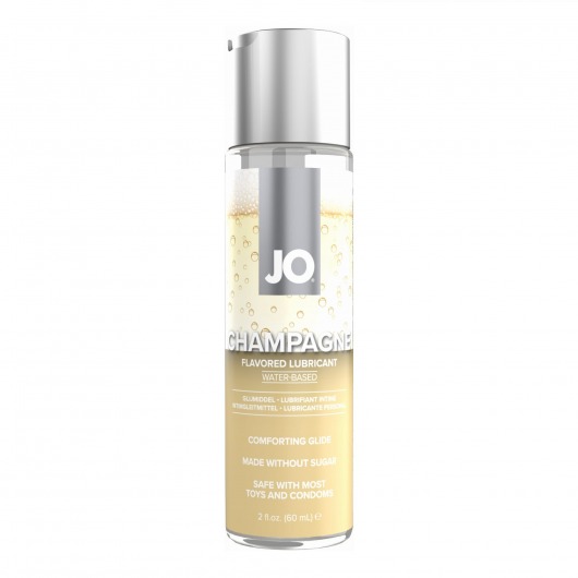 Лубрикант на водной основе JO H2O Champagne Flavored Lubricant с ароматом шампанского - 60 мл. - System JO - купить с доставкой в Пензе