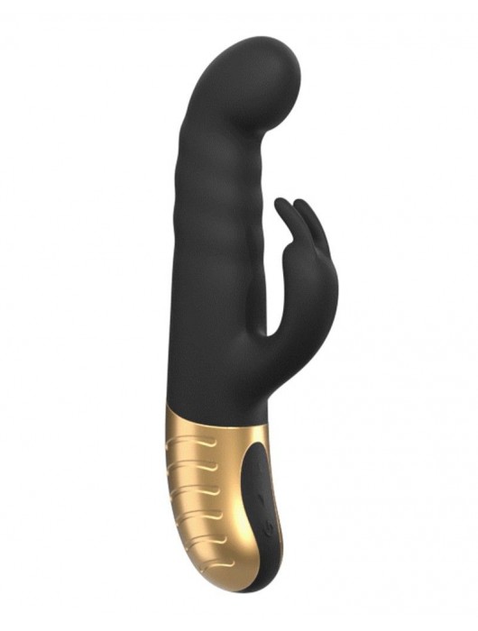 Черный вибратор-кролик G-Stormer с возвратно-поступательными движениями - 23,5 см. - Dorcel