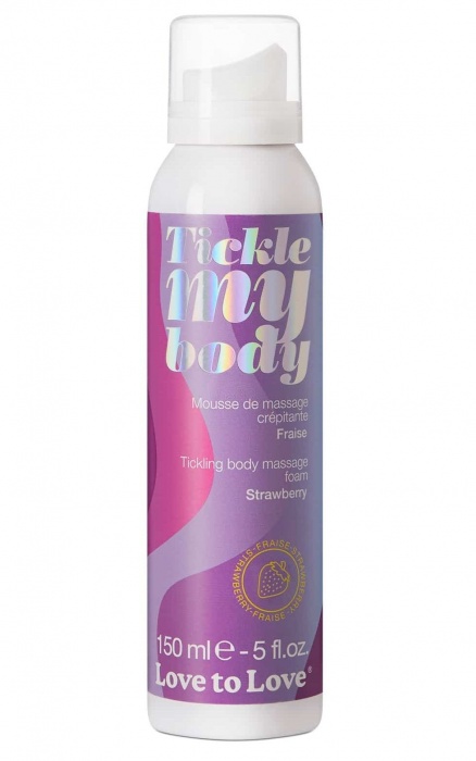 Массажная хрустящая пенка Tickle My Body Strawberry с ароматом клубники - 150 мл. - Love to Love - купить с доставкой в Пензе