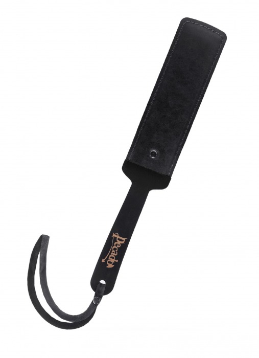 Черный кожаный пэддл - 37 см. - Pecado - купить с доставкой в Пензе