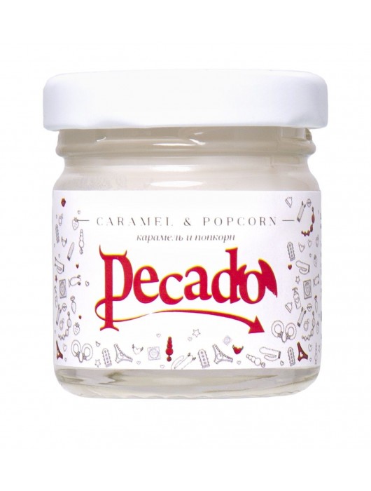 Массажная свеча Caramel   Popcorn - 35 мл. - Pecado - купить с доставкой в Пензе
