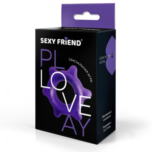 Фиолетовое эрекционное кольцо с шипиками - 1137 - в Пензе купить с доставкой