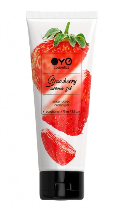 Лубрикант на водной основе OYO Aroma Gel Strawberry с ароматом клубники - 75 мл. - OYO - купить с доставкой в Пензе