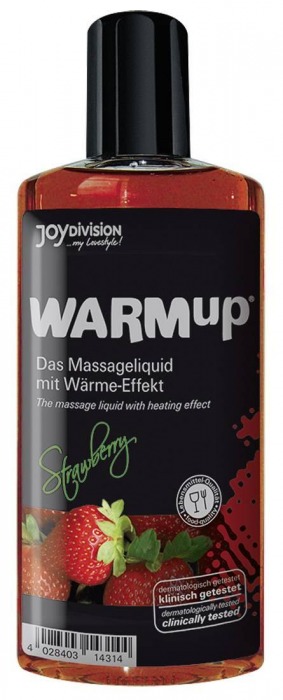Разогревающее масло WARMup Strawberry - 150 мл. - Joy Division - купить с доставкой в Пензе