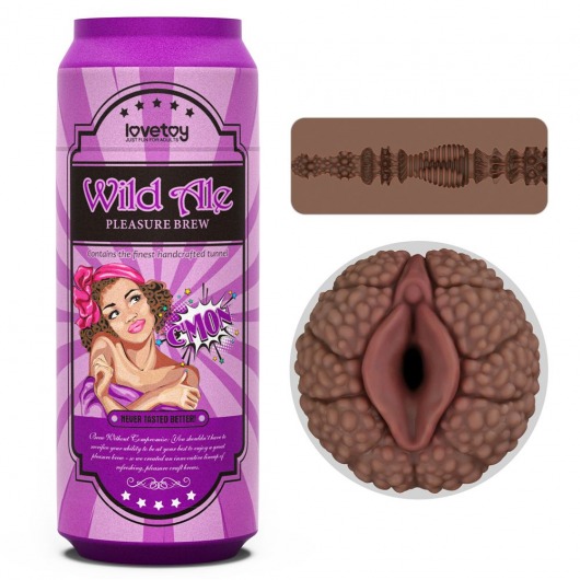 Коричневый мастурбатор-вагина Pleasure Brew Masturbator-Wild Ale в банке - Lovetoy - в Пензе купить с доставкой