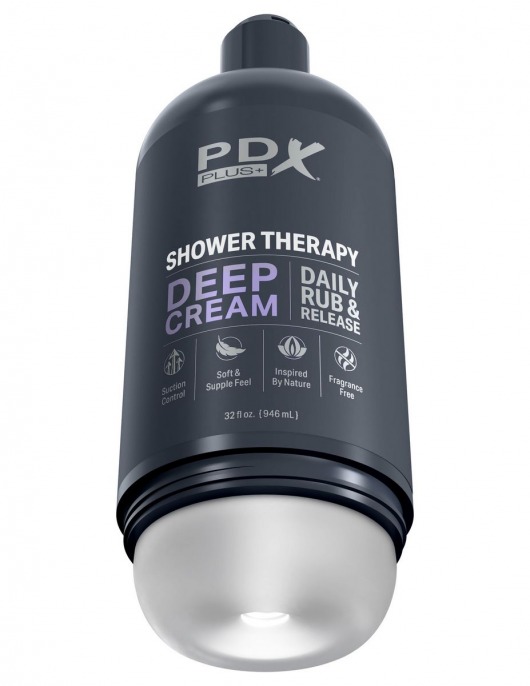 Мастурбатор в бутылке Shower Therapy Deep Cream - Pipedream - в Пензе купить с доставкой