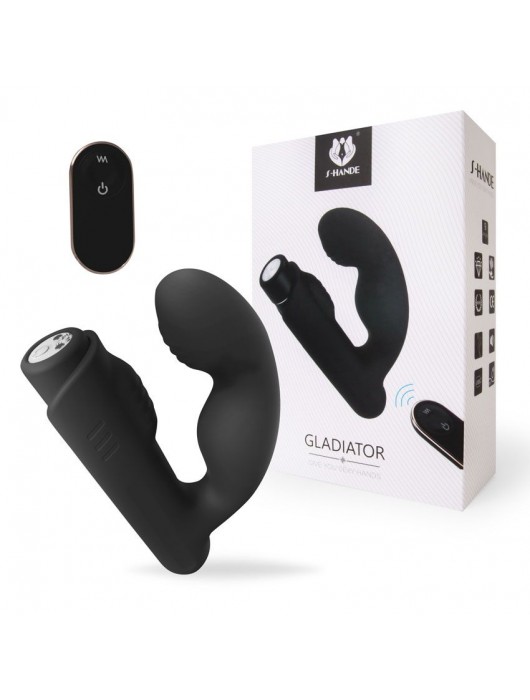 Черный вибромассажер Gladiator - 10,7 см. - S-HANDE - в Пензе купить с доставкой