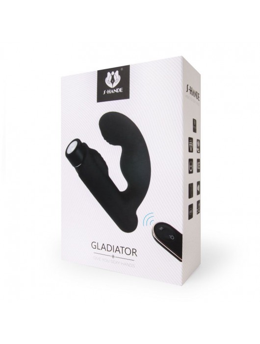 Черный вибромассажер Gladiator - 10,7 см. - S-HANDE - в Пензе купить с доставкой