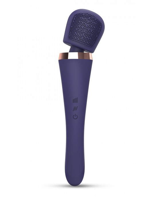 Темно-синий вибромассажёр Brush Crush - Love to Love
