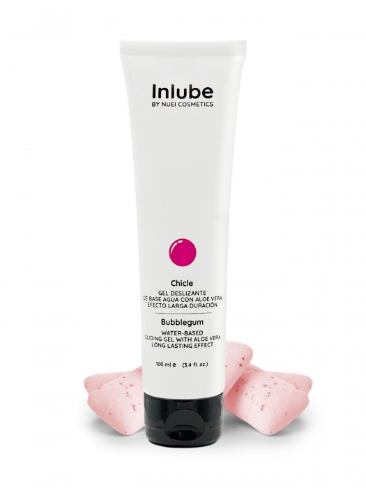 Лубрикант на водной основе Nuei Inlube с алоэ вера и ароматом бабл-гам - 100 мл. - Nuei cosmetics - купить с доставкой в Пензе