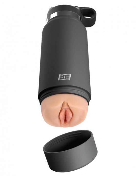 Серый мастурбатор в виде бутылки F*ck Flask - Pipedream - в Пензе купить с доставкой