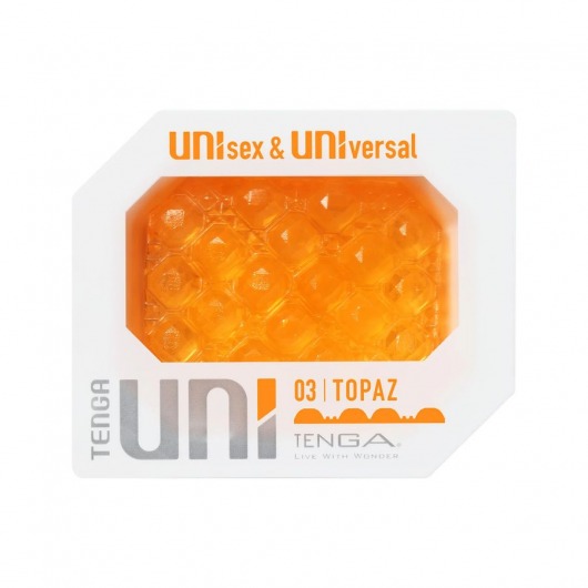 Оранжевый мастурбатор-стимулятор Tenga Uni Topaz - Tenga - в Пензе купить с доставкой
