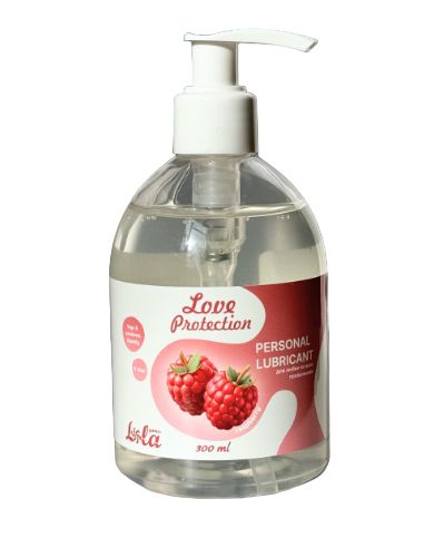 Лубрикант на водной основе Love Protection Raspberry с ароматом малины - 300 мл. - Lola Games - купить с доставкой в Пензе