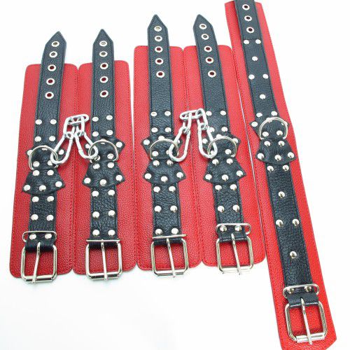 Набор кожаных БДСМ-аксессуаров - БДСМ Арсенал - купить с доставкой в Пензе