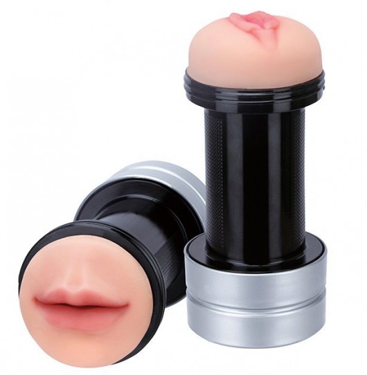 Двусторонний мастурбатор REALSTUFF 2 IN 1 HUMMER MOUTH   VAGINA - ротик и вагина - Dream Toys - в Пензе купить с доставкой