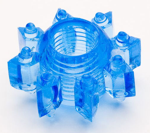 Голубая гелевая насадка-звезда - Toyfa Basic - в Пензе купить с доставкой