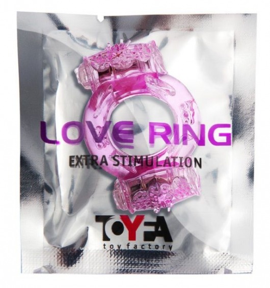 Розовое виброкольцо с двумя батарейками - Toyfa Basic - в Пензе купить с доставкой