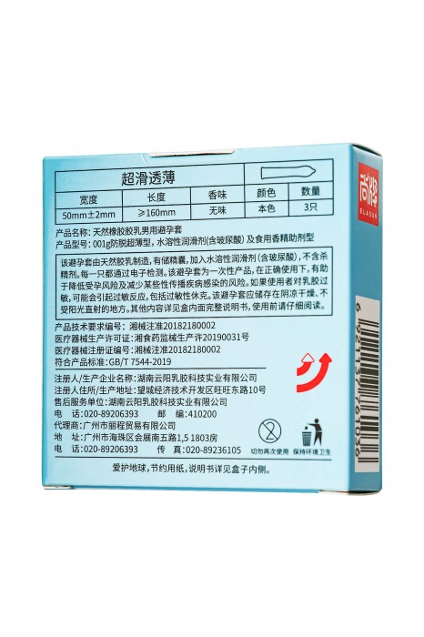 Ультратонкие презервативы Elasun Ultra-thin and Smooth - 3 шт. - Elasun - купить с доставкой в Пензе