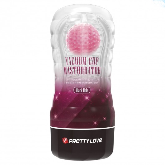 Прозрачный текстурированный мастурбатор Vacuum Cup Masturbator Black Hole - Baile - в Пензе купить с доставкой