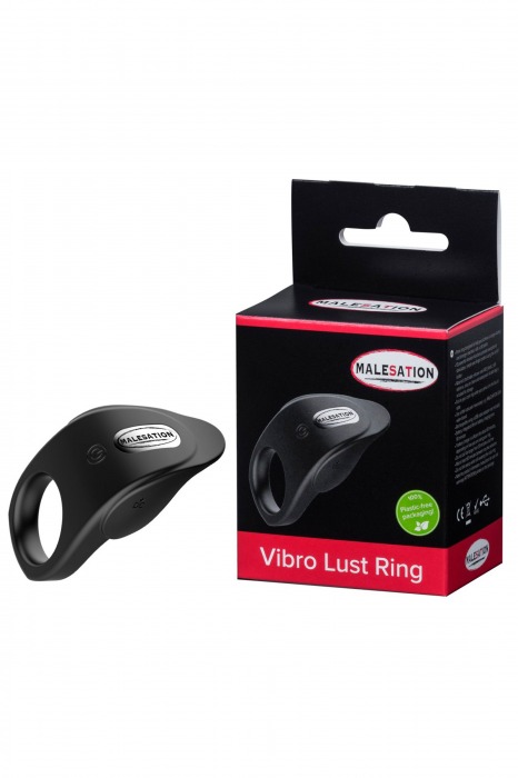 Черное эрекционное виброкольцо Vibro Lust Ring - MALESATION - в Пензе купить с доставкой