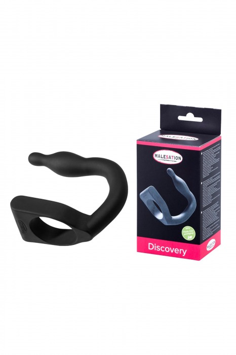 Эрекционное кольцо с вибровтулкой Discovery - MALESATION - в Пензе купить с доставкой