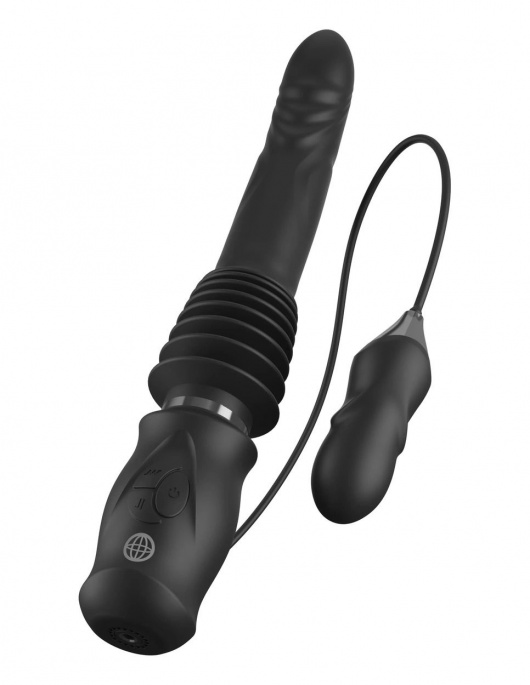 Черный автоматический вибромассажер с вибропулей Ultimate Silicone Thruster - Pipedream - купить с доставкой в Пензе