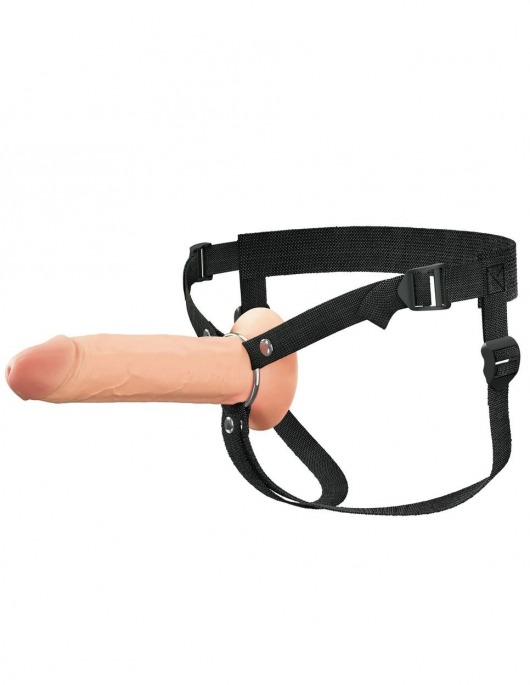 Полый страпон на ремнях 8’’ Hollow Silicone Strap-on - Pipedream - купить с доставкой в Пензе