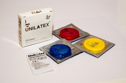 Разноцветные ароматизированные презервативы Unilatex Multifruits - 3 шт. - Unilatex - купить с доставкой в Пензе