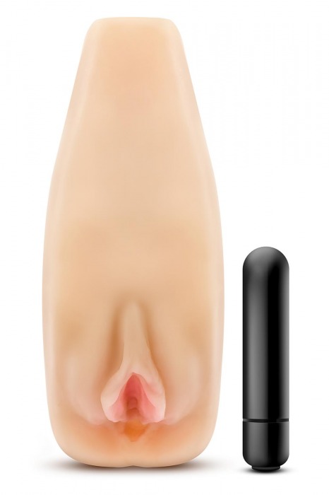 Мастурбатор-вагина с вибрацией Soft   Wet Natasha Realistic Beige Masturbator - Blush Novelties - в Пензе купить с доставкой