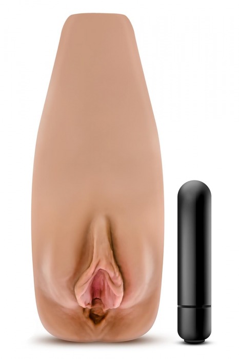 Маструбатор-вагина с вибрацией Soft   Wet Renata Realistic Tan Masturbator - Blush Novelties - в Пензе купить с доставкой