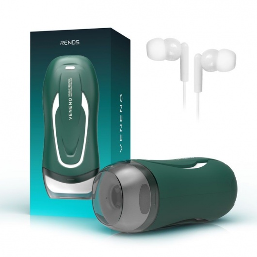 Зеленый вибромастурбатор с голосовым сопровождением Veneno - Rends - в Пензе купить с доставкой
