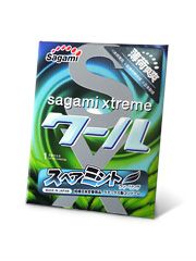 Презерватив Sagami Xtreme Mint с ароматом мяты - 1 шт. - Sagami - купить с доставкой в Пензе