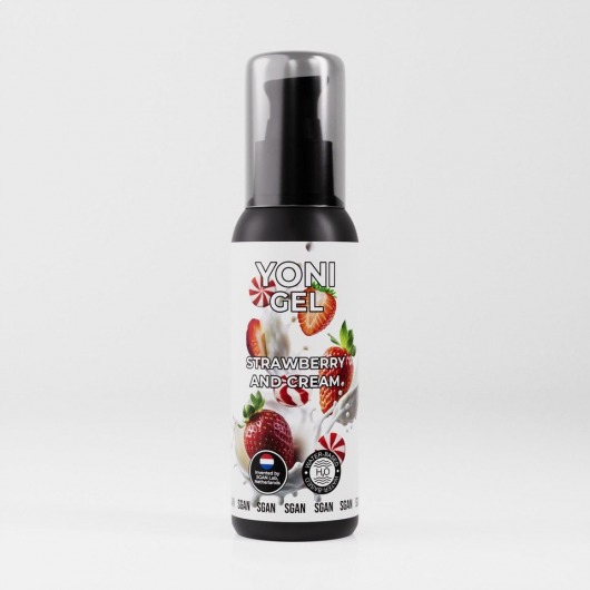 Лубрикант для орального секса SGAN со вкусом клубники со сливками - 100 мл. - SGAN - купить с доставкой в Пензе