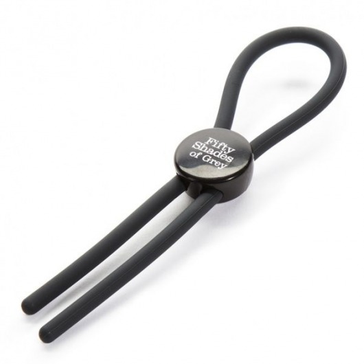 Тёмно-серое эрекционное кольцо с зажимом Again and Again Adjustable Cock Ring - Fifty Shades of Grey - в Пензе купить с доставкой