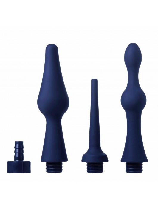 Набор из 3 универсальных насадок для анального душа Universal 3 Piece Silicone Enema Attachment Set - XR Brands - купить с доставкой в Пензе