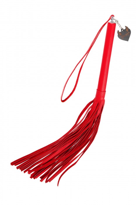 Красная кожаная плеть с петлёй - 50 см. - Pecado - купить с доставкой в Пензе