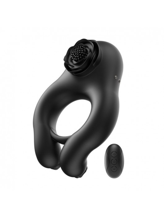 Черное эрекционное кольцо Abe с пультом ДУ - BeYourLover - в Пензе купить с доставкой