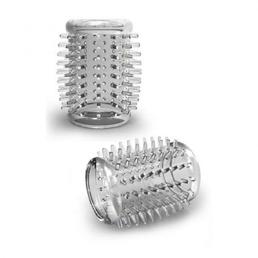 Прозрачная насадка с шипами STAY HARD COCK SLEEVE 01 CLEAR - Blush Novelties - в Пензе купить с доставкой