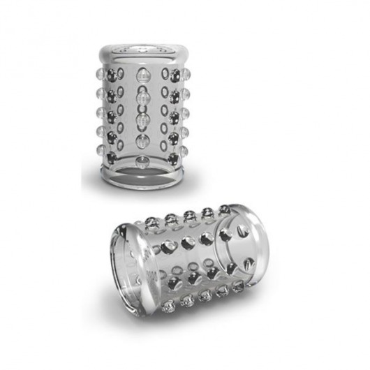 Прозрачная насадка на пенис с шишечками STAY HARD COCK SLEEVE 02 CLEAR - Blush Novelties - в Пензе купить с доставкой