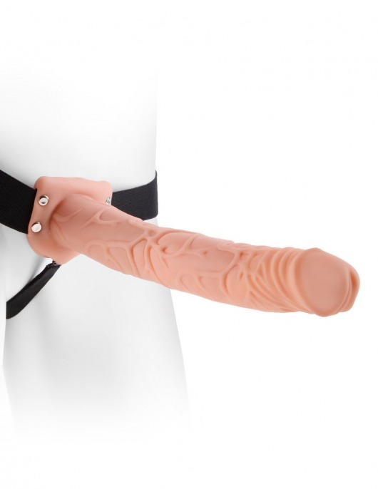 Фаллопротез телесного цвета Hollow Strap-On - 29 см. - Pipedream - купить с доставкой в Пензе
