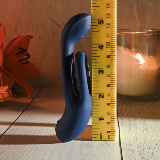 Синее эрекционное виброкольцо с двойным подхватом мошонки Ring Around The Rosy - Zero Tolerance - в Пензе купить с доставкой