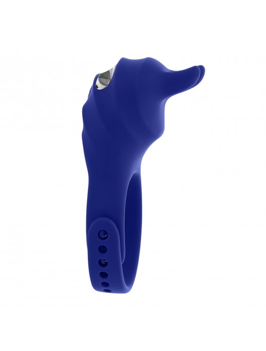 Синее эрекционное виброкольцо с клиторальной подушечкой и пультом ДУ Adjustable Fun Ring - Zero Tolerance - в Пензе купить с доставкой