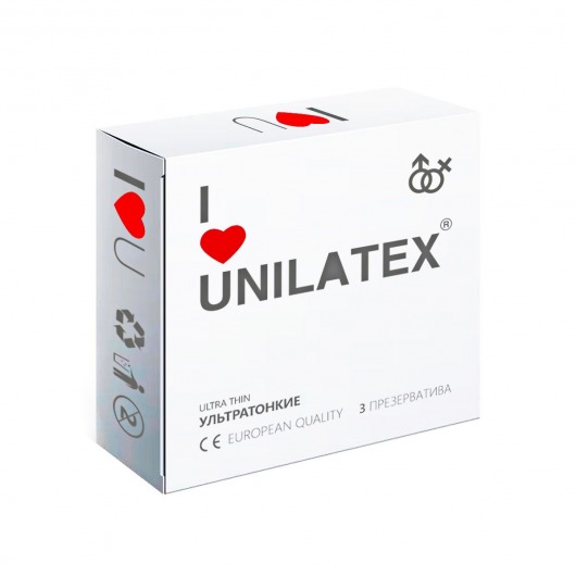 Ультратонкие презервативы Unilatex Ultra Thin - 3 шт. - Unilatex - купить с доставкой в Пензе