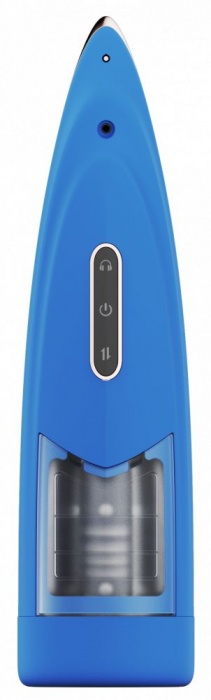 Синий мастурбатор с ротацией и аудиосопровождением - Secwell - в Пензе купить с доставкой