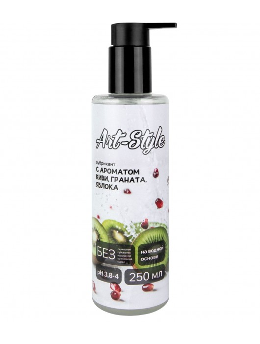 Лубрикант на водной основе Art-Style с ароматом киви, граната и яблока - 250 мл. - Art-Style - купить с доставкой в Пензе