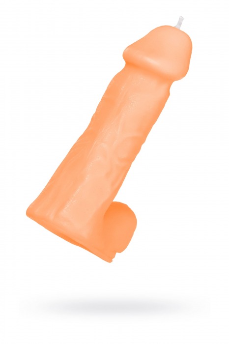 Оранжевая сувенирная свеча «Пенис» - Pecado - купить с доставкой в Пензе