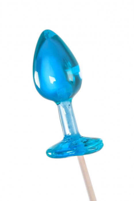 Голубой леденец в форме анальной пробки со вкусом блю кюрасао - 29 гр. - Sosuчki - купить с доставкой в Пензе