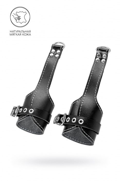 Черные подвесы с белой строчкой - Pecado - купить с доставкой в Пензе