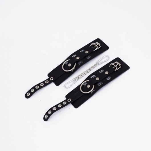 Черные кожаные наручники Sex - Crazy Handmade - купить с доставкой в Пензе