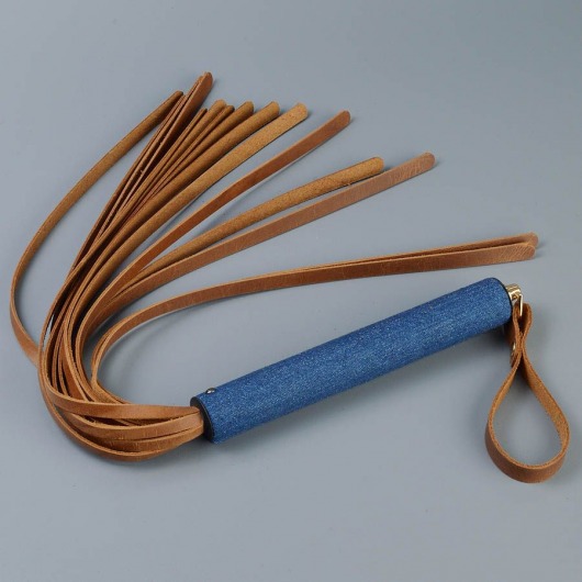 Плеть с джинсовой ручкой «Дикий Запад» - 60 см. - Sitabella - купить с доставкой в Пензе